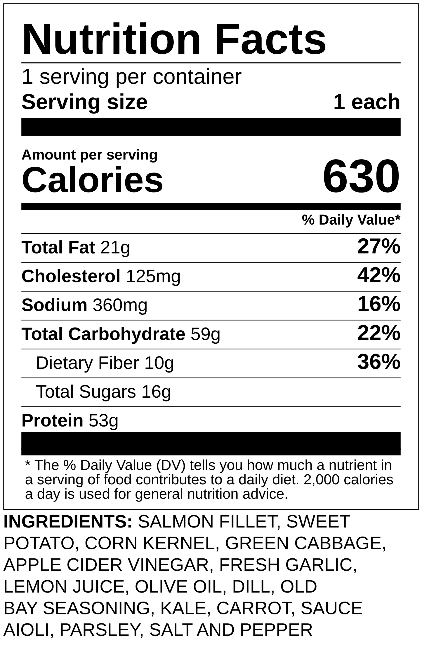 Norwegian Wild Salmon Cakes with Roasted Potatoes and Corn