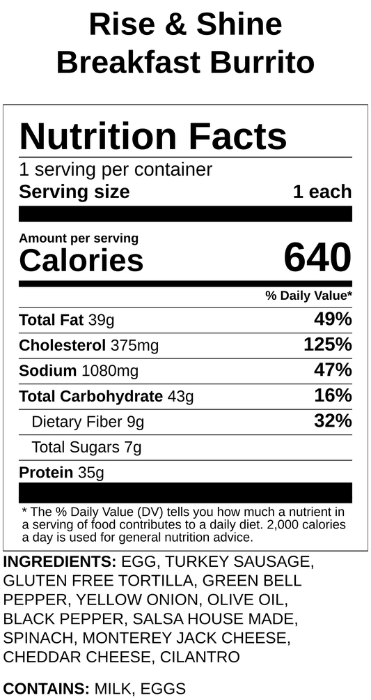 Rise & Shine Breakfast Burrito