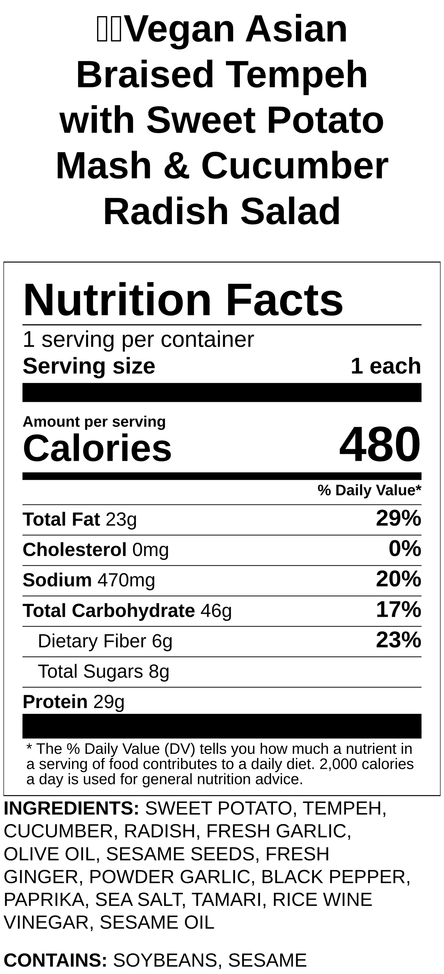 Asian Braised Beef with Sweet Potato Wedges & Cucumber Radish Salad