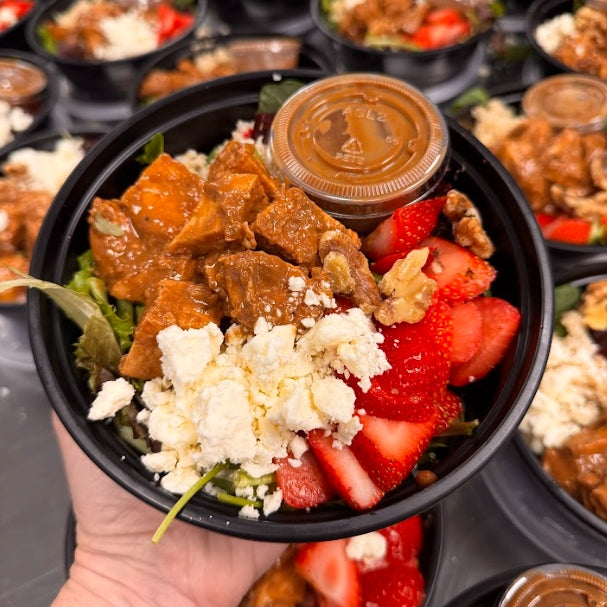 Balsamic Chicken & Roasted Veggie Power Bowl with Sweet Potato