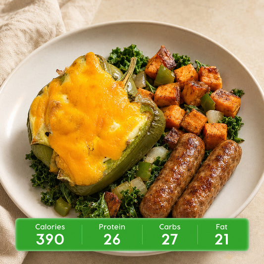 Bell Pepper & Egg Bake Breakfast with Turkey Sausage