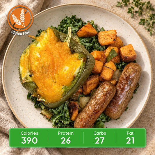 Bell Pepper & Egg Bake Breakfast with Turkey Sausage