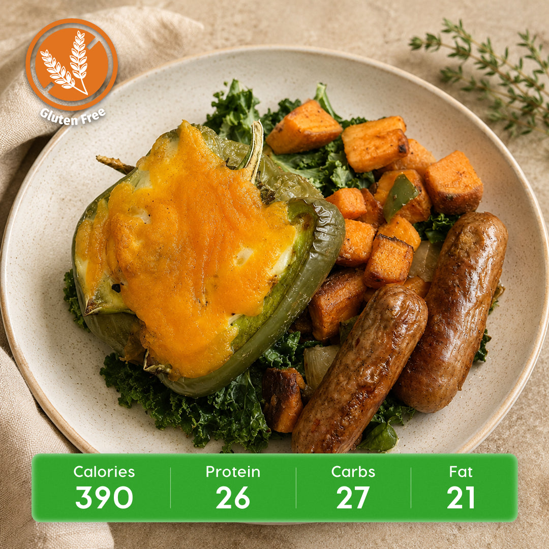 Bell Pepper & Egg Bake Breakfast with Turkey Sausage