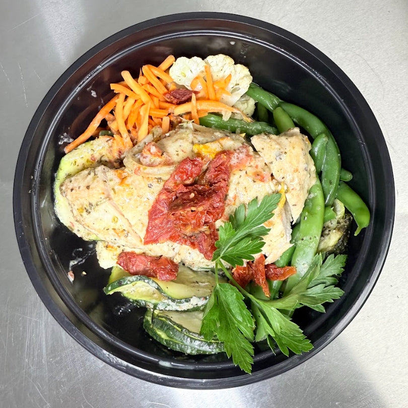 Creamy Tuscan Chicken with Spinach & GF Orzo Pasta