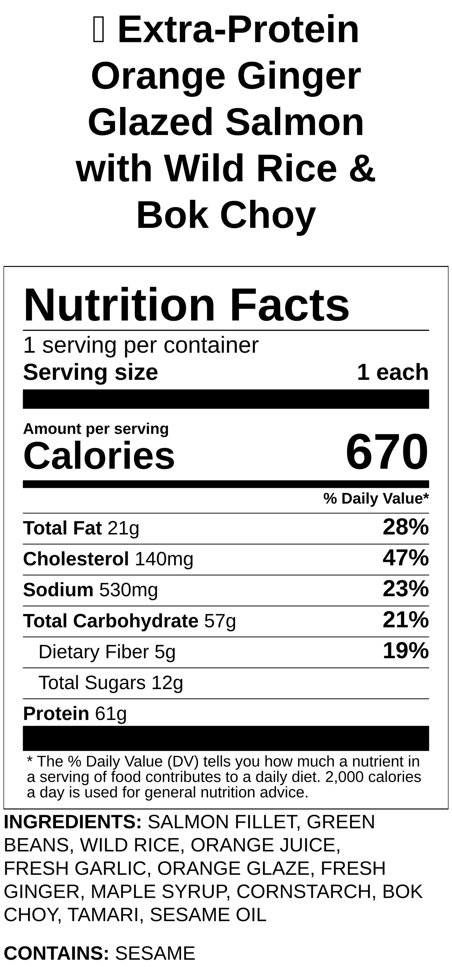 Orange Ginger Glazed Salmon with Wild Rice & Bok Choy