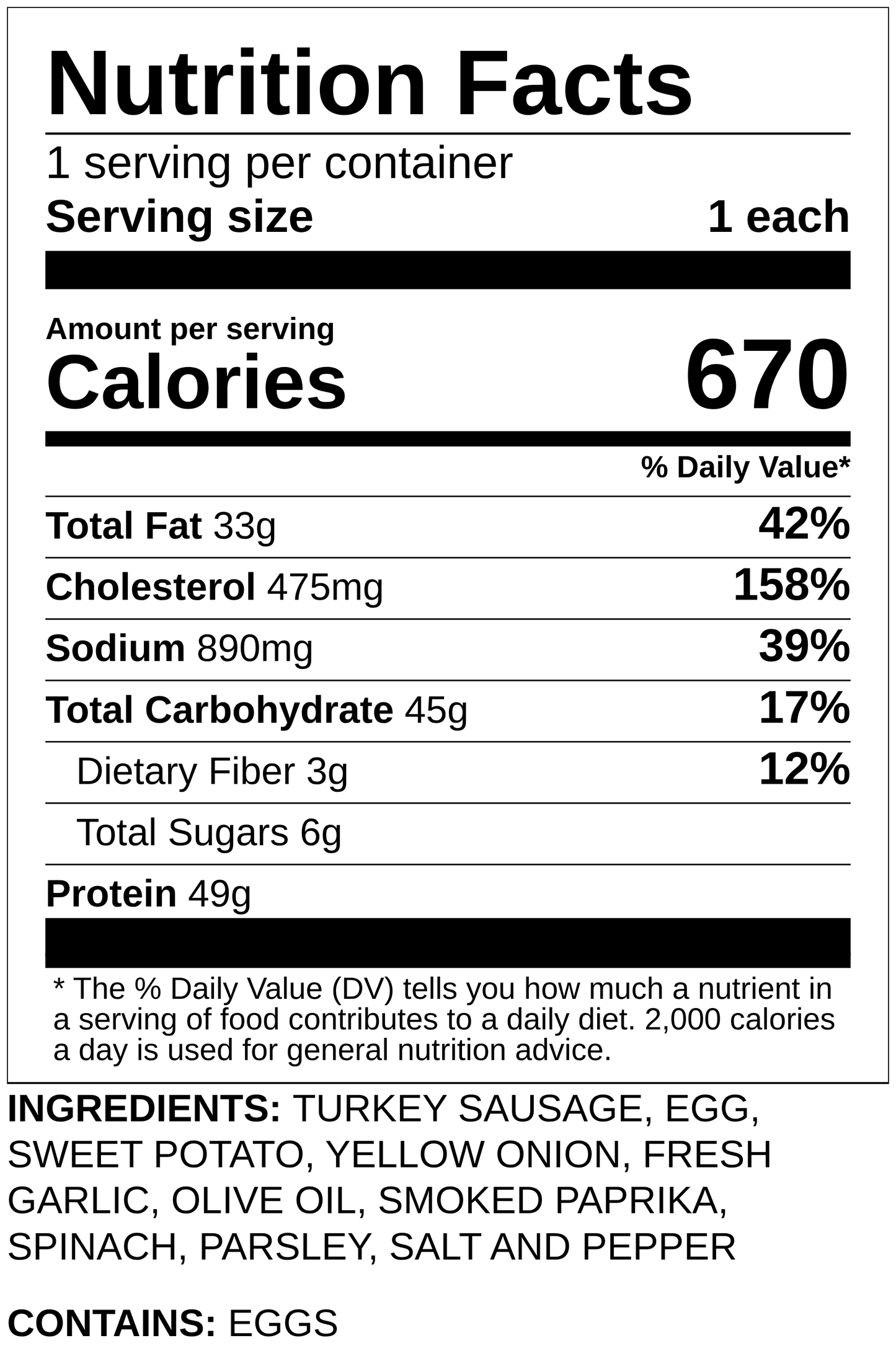Sweet Potato & Turkey Sausage Skillet with Eggs & Spinach