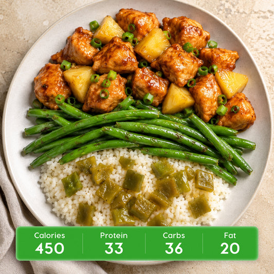 Hawaiian Teriyaki Chicken with Pineapple, Basmati Rice & Green Beans