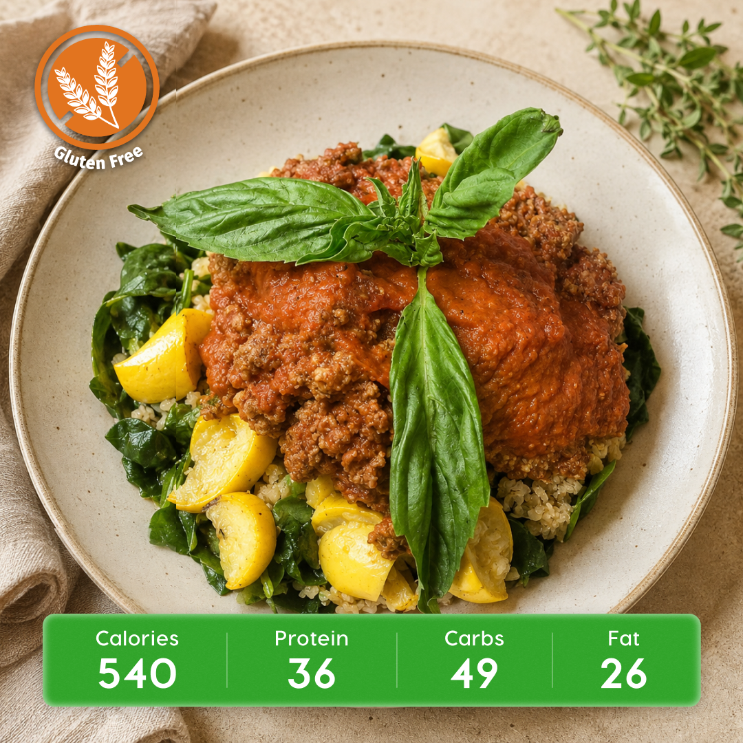 Italian Lean Beef & Vegetable Ratatouille with Herb-Infused Quinoa