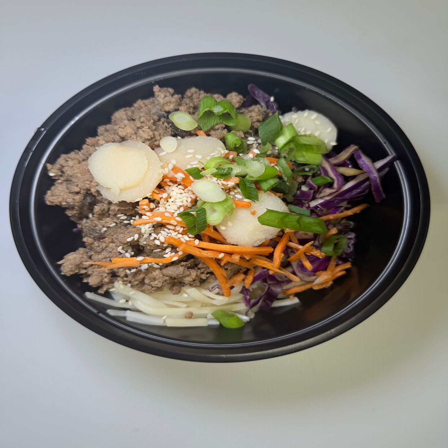Korean Gochujang Beef Bowl with Sesame Rice Noodles
