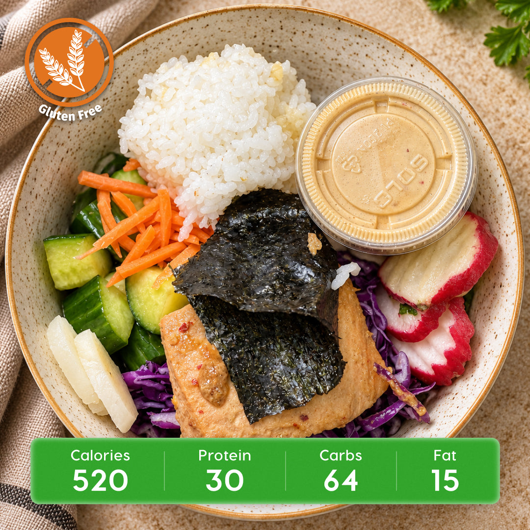 Lemon-Soy Glazed Wild Salmon Sushi Bowl