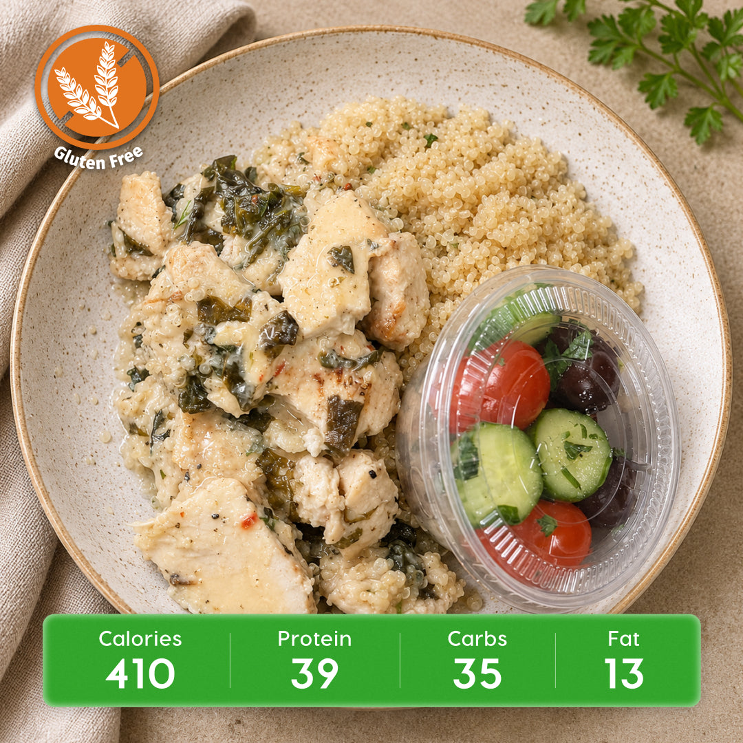 Lemon Basil Chicken with Lemon-Herb Quinoa Salad