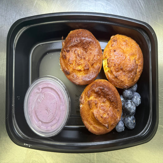 Lemon Blueberry Protein Breakfast Cheesecake