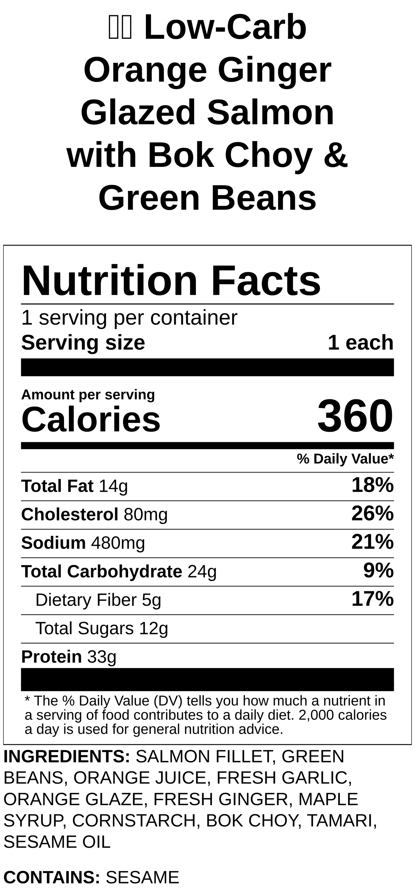 Orange Ginger Glazed Salmon with Wild Rice & Bok Choy