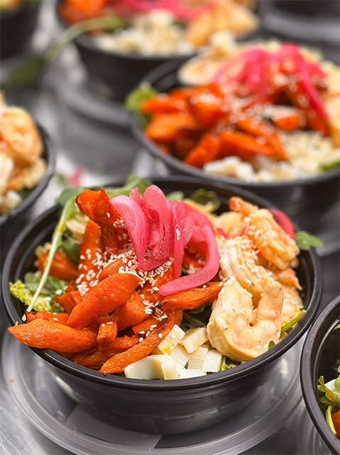 Roasted Carrot Salad with Shrimp