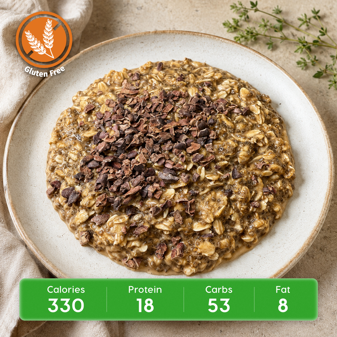 Mocha Overnight Protein Oats with Espresso (Vegan) 12oz x 2 servings