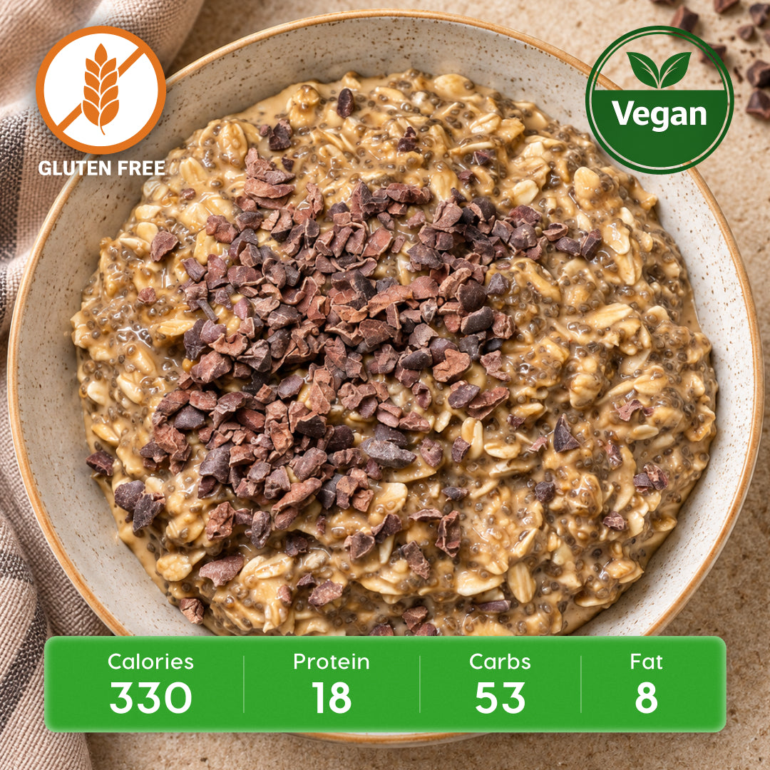 Mocha Overnight Protein Oats with Espresso (Vegan) 12oz x 2 servings