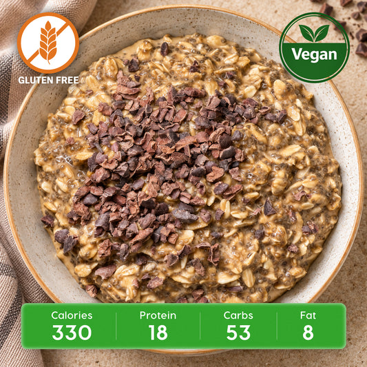 Mocha Overnight Protein Oats with Espresso (Vegan) 12oz x 2 servings
