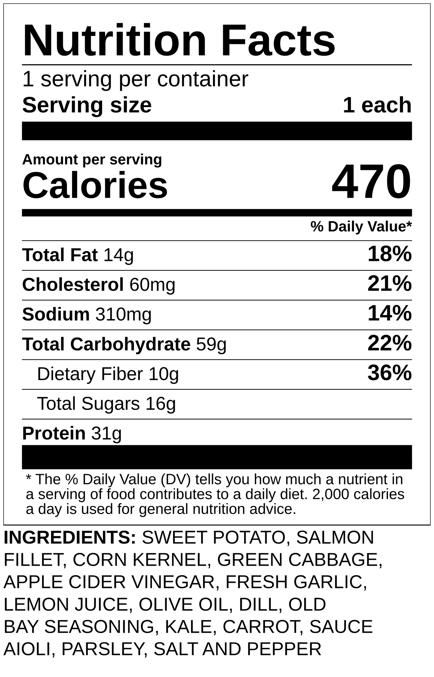 Norwegian Wild Salmon Cakes with Roasted Potatoes and Corn