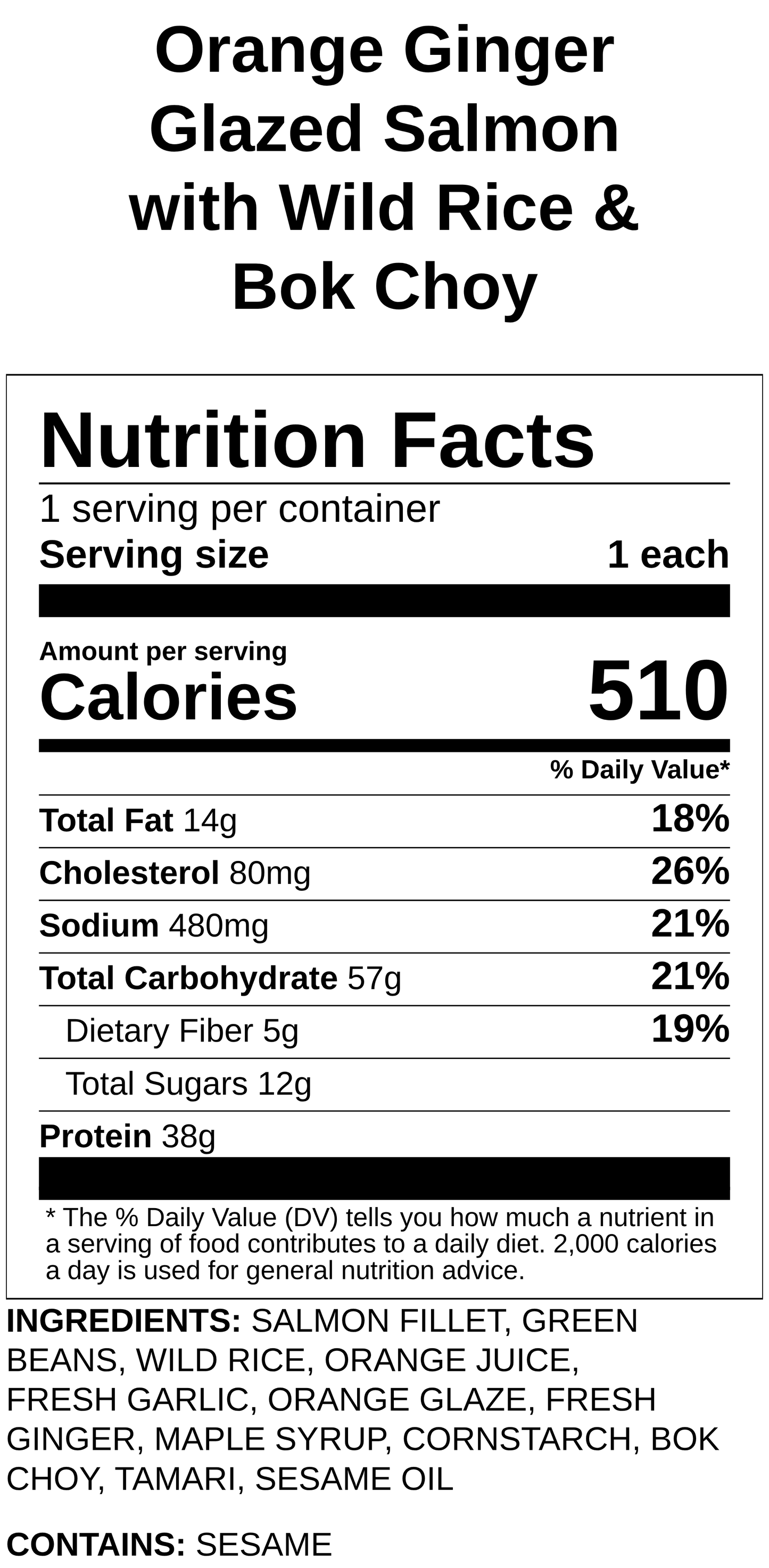 Orange Ginger Glazed Salmon with Wild Rice & Bok Choy