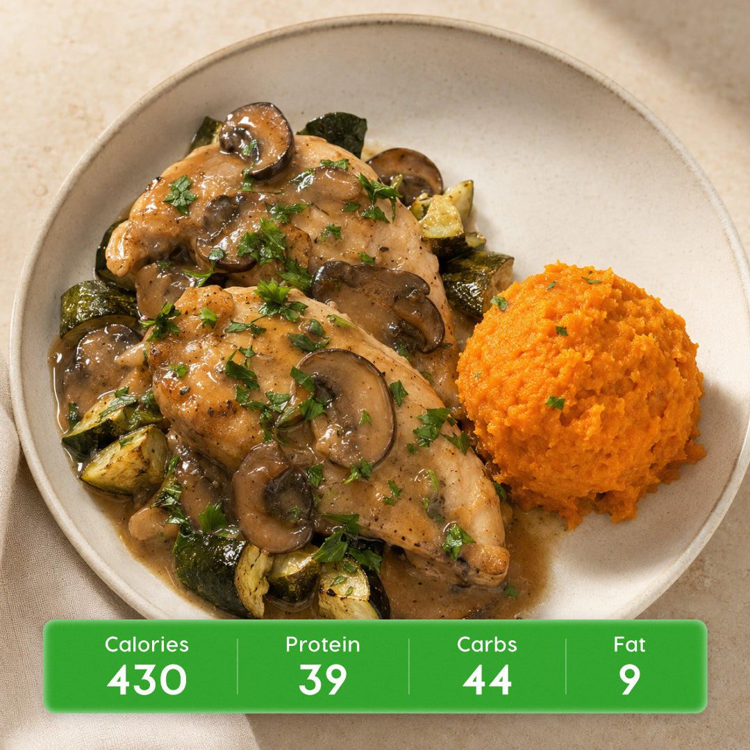 Organic Chicken Marsala Sweet Potato Zucchini
