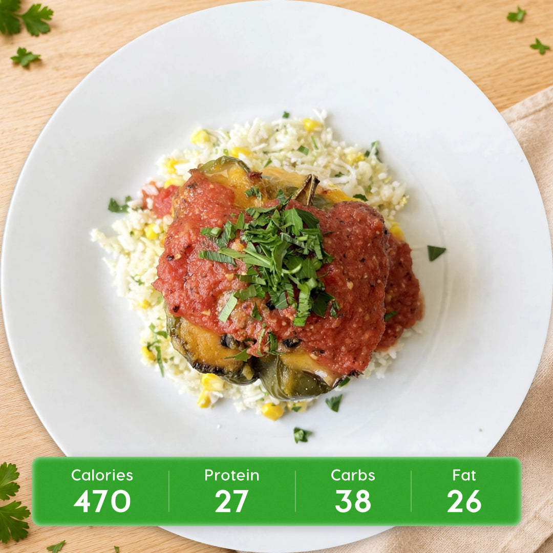 Southwest Stuffed Bell Pepper with Ground Turkey & Basmati Rice (DF+GF)
