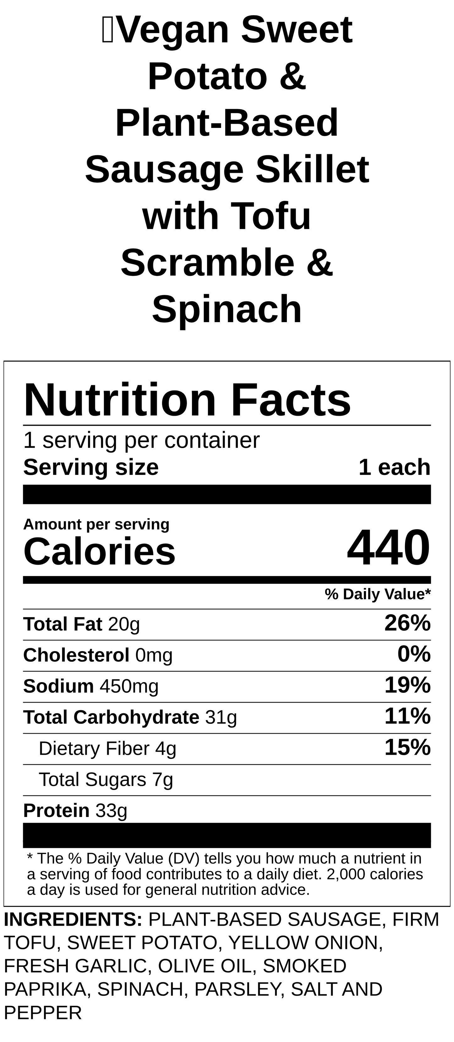 Sweet Potato & Turkey Sausage Skillet with Eggs & Spinach