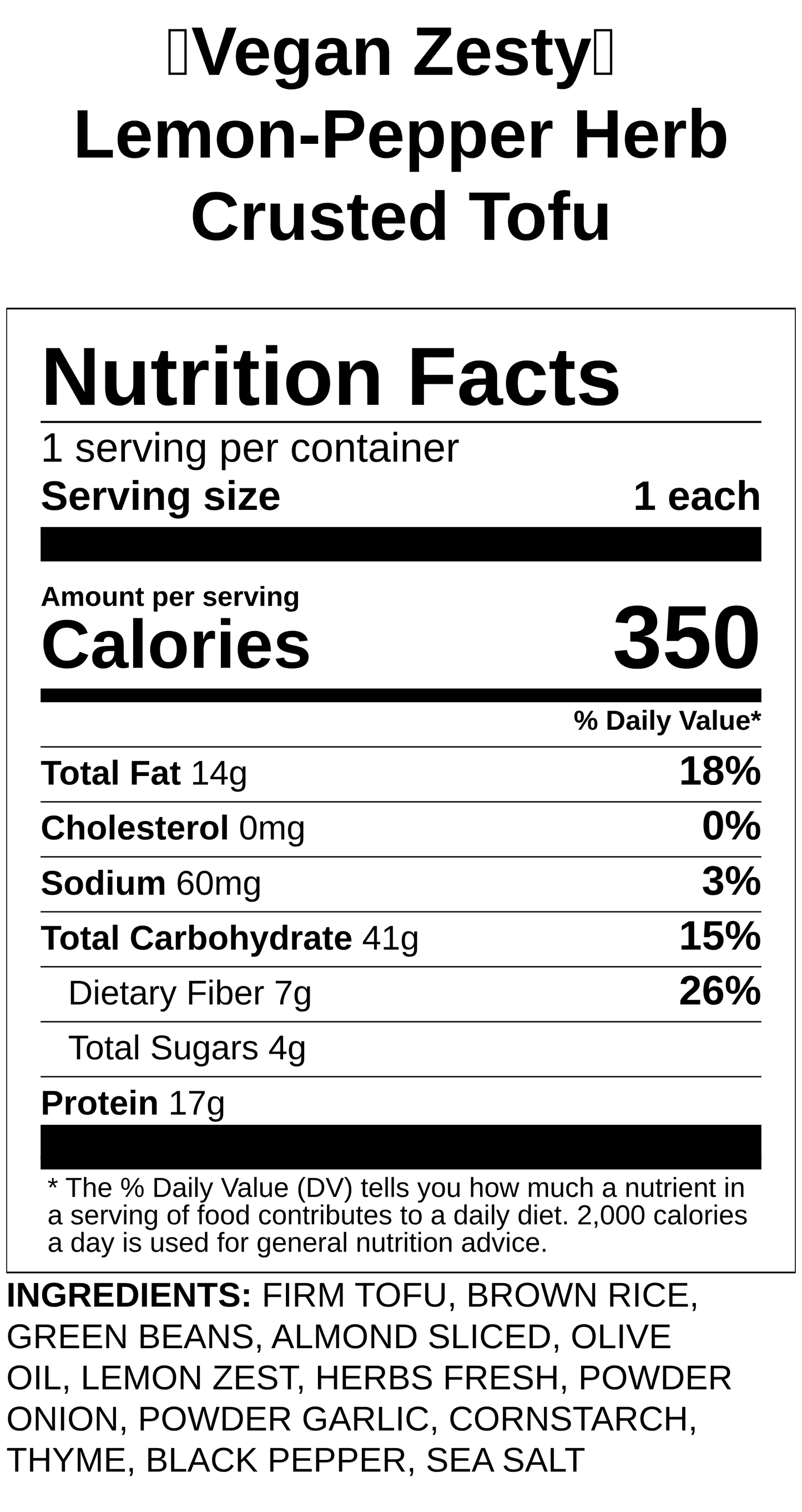 Lemon-Pepper Herb Crusted Chicken with toasted almonds brown rice mix & green beans