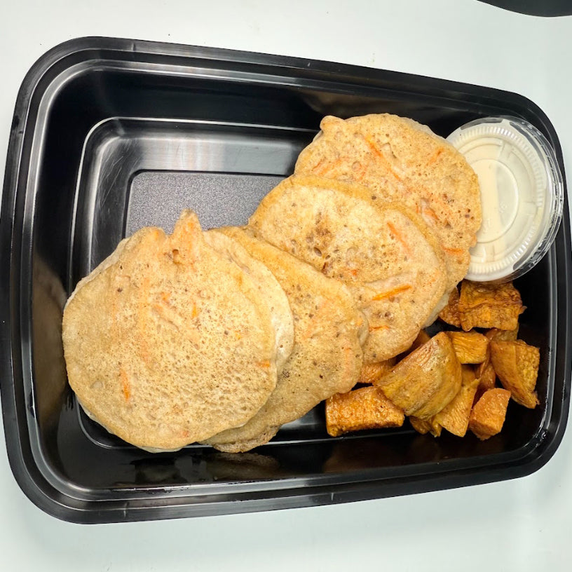 Vegan Carrot Cake Protein Pancakes