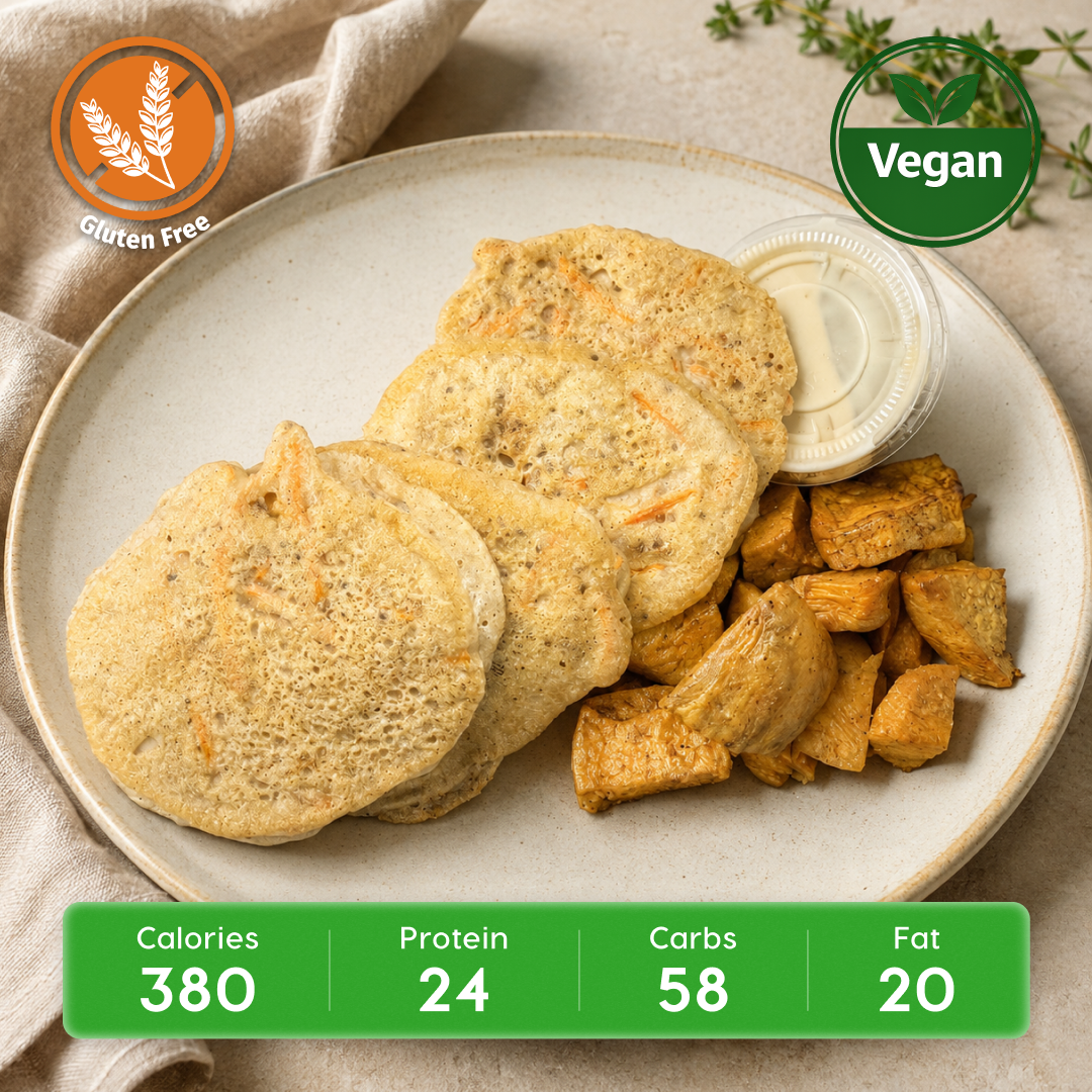 Vegan Carrot Cake Protein Pancakes