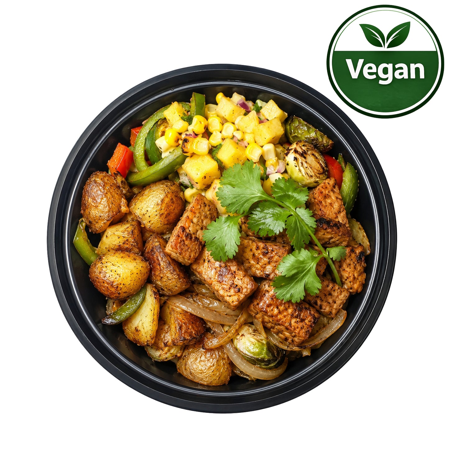 Vegan Southwest Tempeh Sizzle Skillet with Roasted Potatoes