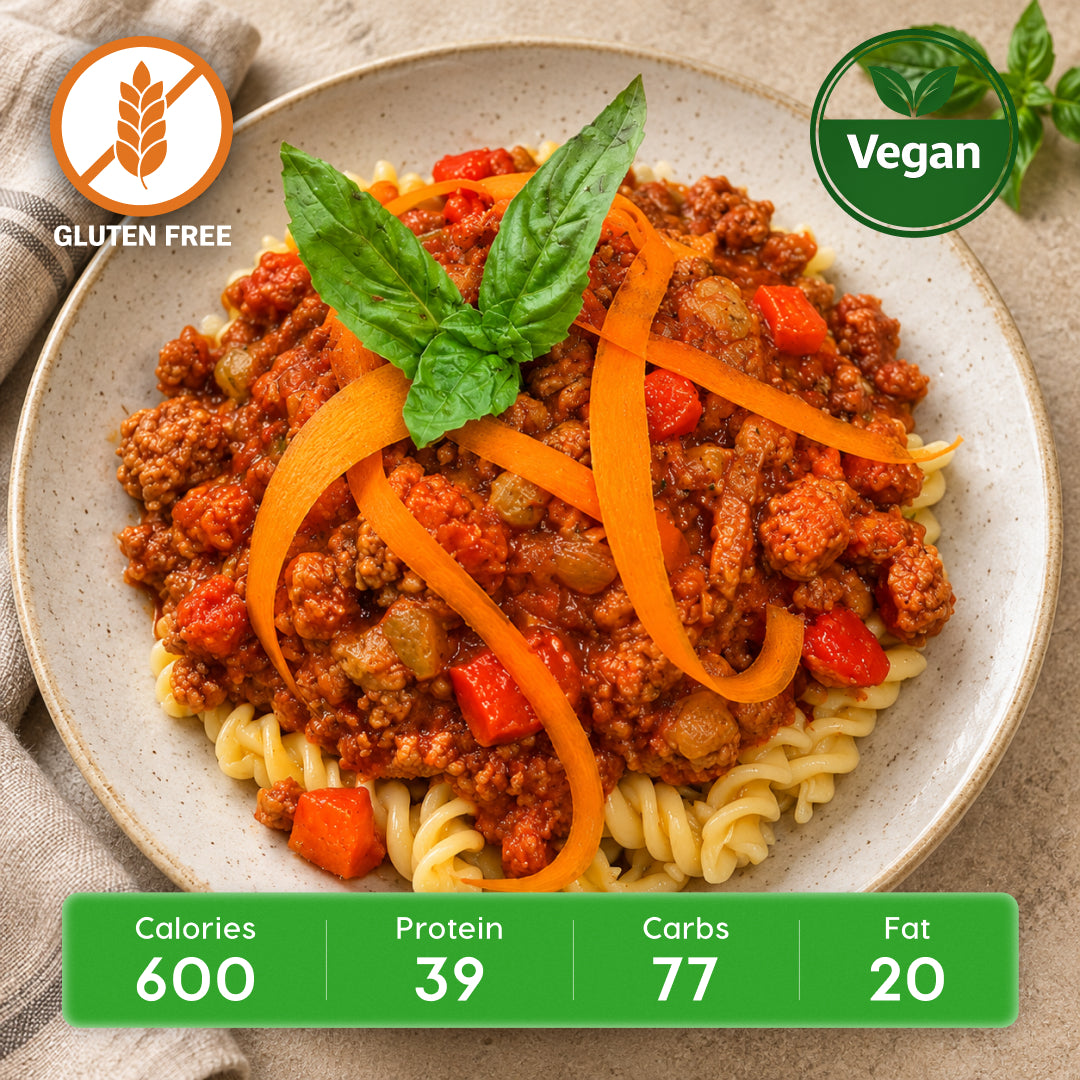 Vegan Tempeh Bolognese with Veggie Marinara & Protein Penne