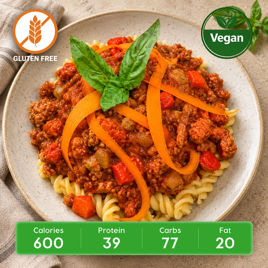 Vegan Tempeh Bolognese with Veggie Marinara & Protein Penne