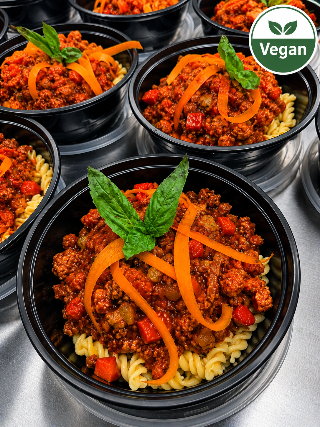 Vegan Tempeh Bolognese with Veggie Marinara & Protein Penne