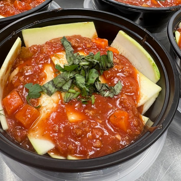 Zesty Lean Turkey Zucchini Lasagna Soup (28oz for 2)